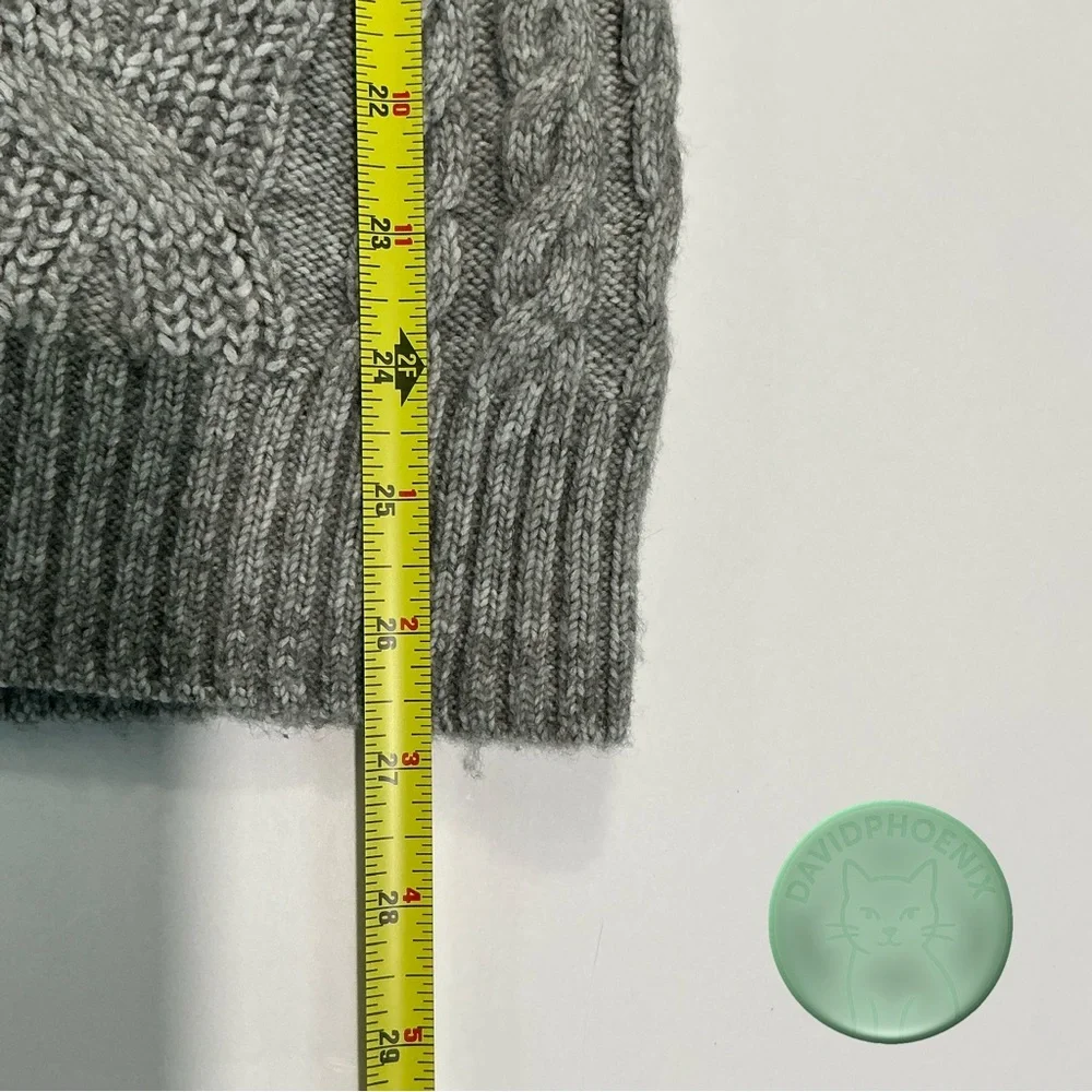 EXPRESS Sweater Cable Knit Turtleneck Gray Size M – Conscious Edit - Picture 7 of 9
